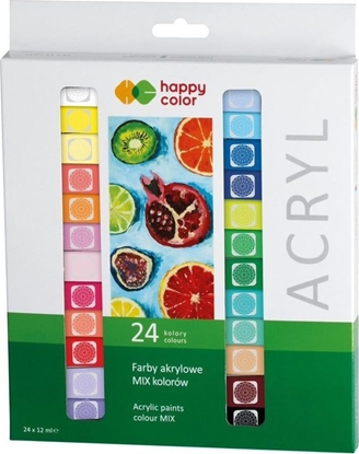 Изображение Happy Color Farba akrylowa 12ml 24 kolory