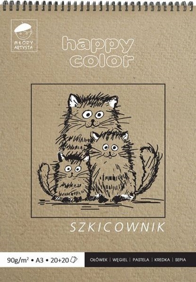 Изображение Happy Color Szkicownik A3 40k ochra