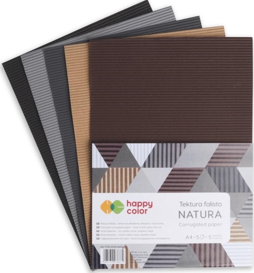 Изображение Happy Color Tektura falista A4/5K mix Natura HAPPY COLOR