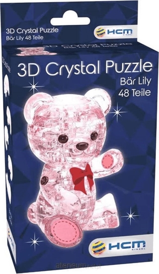 Изображение Hcm HCM Crystal Puzzle - Bear Lily pink - 59192