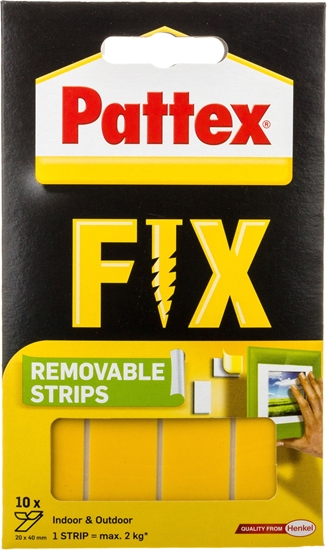 Изображение Henkel Pattex FIX Usuwalne paski montażowe 10x40mm x 20mm - 1483610