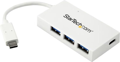 Attēls no HUB USB StarTech 1x USB-C  + 3x USB-A 3.0 (HB30C3A1CFBW)