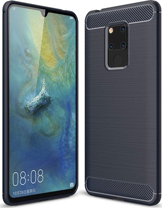 Изображение Hurtel Carbon Case elastyczne etui pokrowiec Huawei Mate 20 niebieski uniwersalny