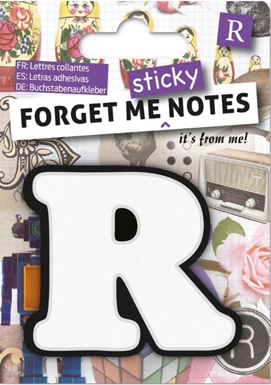 Изображение IF Forget me sticky notes kart samoprzylepne litera R