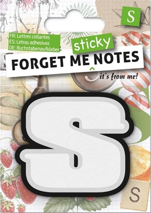 Attēls no IF Forget me sticky notes kart samoprzylepne litera S