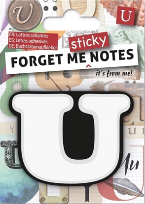 Attēls no IF Forget me sticky notes kart samoprzylepne litera U