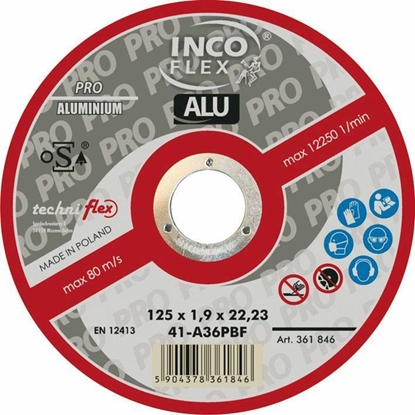 Attēls no Inco Flex TARCZA METAL INCOFLEX ALUM. 125*1,0 MN417-125-1.0-22A60P