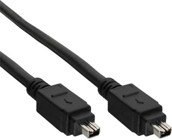 Изображение InLine Firewire 4-pin - Firewire 4-pin, 1m, Czarny (34443)