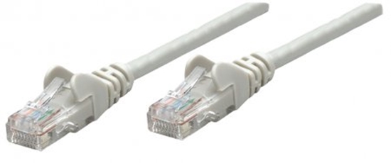 Picture of Intellinet Network Patch Cable, Cat6, 1.5m, Grey, Copper, S/FTP, LSOH / LSZH, PVC, RJ45, Gold Plated Contacts, Snagless, Booted, Lifetime Warranty, Polybag