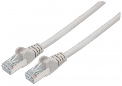 Attēls no Intellinet Network Patch Cable, Cat6A, 1m, Grey, Copper, S/FTP, LSOH / LSZH, PVC, RJ45, Gold Plated Contacts, Snagless, Booted, Lifetime Warranty, Polybag