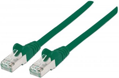 Attēls no Intellinet Network Patch Cable, Cat7 Cable/Cat6A Plugs, 1m, Green, Copper, S/FTP, LSOH / LSZH, PVC, RJ45, Gold Plated Contacts, Snagless, Booted, Lifetime Warranty, Polybag