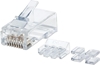 Picture of Intellinet RJ45 Modular Plugs Pro Line, Cat6, UTP, 3-prong, for solid wire, 50 µ gold-plated contacts, 80 pack