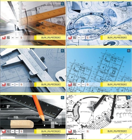 Picture of Interdruk Blok milimetrowy A4 20k biały 10szt.
