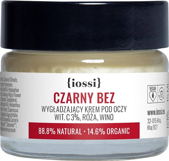 Изображение Iossi Czarny Bez wygładzający krem pod oczy z Witaminą C 15ml