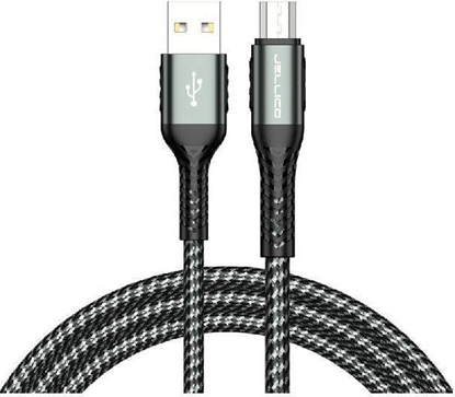 Attēls no Kabel USB Jellico USB-A - microUSB 1 m Czarny (6972310646152)