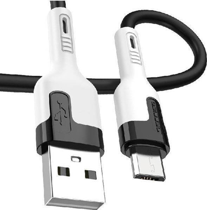 Picture of Kabel USB Jellico USB-A - microUSB 1 m Czarno-biały (6973771100979)