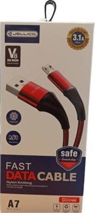 Attēls no Kabel USB Jellico USB-A - microUSB 1.2 m Czerwony (6973771101945)