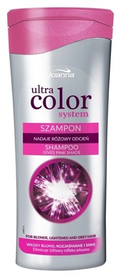 Изображение Joanna Ultra Color System Szampon różowy do włosów blond, rozjaśnionych i siwych 200ml