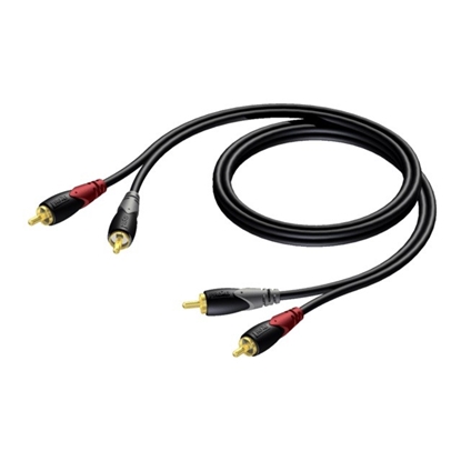 Attēls no Kabel 2x RCA/Cinch Męski -2x RCA/Cinch Męski 1m - CLA800/1