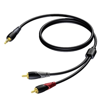 Attēls no Kabel 3,5 mm Jack Męski Stereo - 2x RCA/Cinch Męski 3 m - CLA711/3