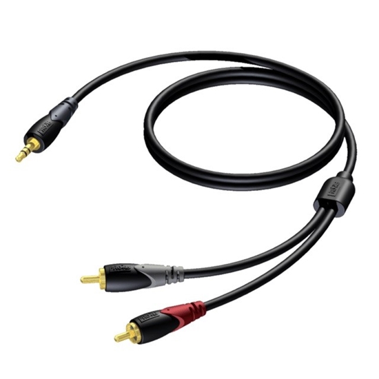 Picture of Kabel 3,5 mm Jack Męski Stereo - 2x RCA/Cinch Męski 3 m - CLA711/3