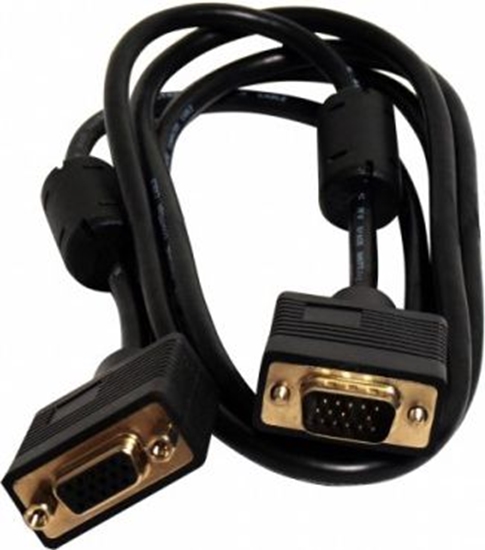 Изображение Kabel Art D-Sub (VGA) - D-Sub (VGA) 1.8m czarny (KABSVGA M/F 1,8M AL-OEM-11)