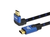 Picture of Kabel HDMI (M) v2.1, 1,8m, kątowy, 8K, miedź, niebiesko-czarny, złote końcówki, ethernet/3D, CL-147