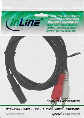 Picture of Kabel InLine Jack 3.5mm - RCA (Cinch) x2 2m czarny (89940C)
