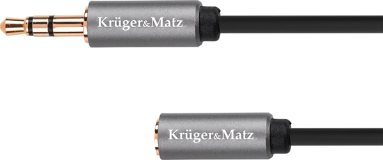 Изображение Kabel Kruger&Matz Jack 3.5mm - Jack 3.5mm 1m srebrny (KM1229)