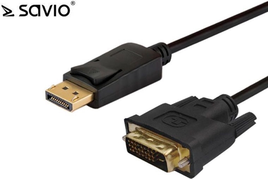 Picture of Kabel Savio DisplayPort - DVI-D 1.8m czarny (SAVKABELCL-106)