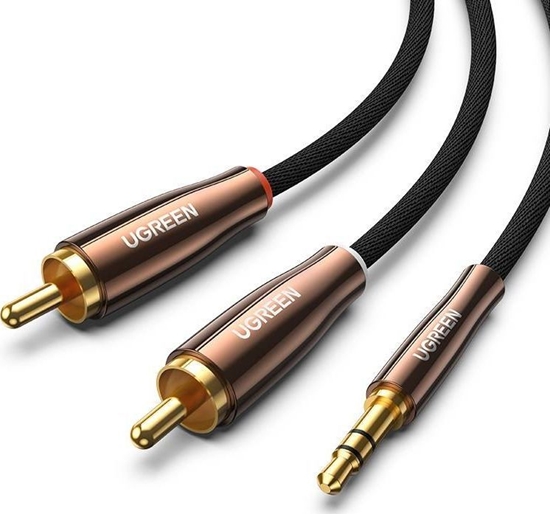 Изображение Kabel Ugreen Jack 3.5mm - RCA (Cinch) x2 3m czarny (80848)