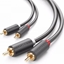 Attēls no Kabel Ugreen RCA (Cinch) x2 - RCA (Cinch) x2 1m czarny (UGR313BLK)