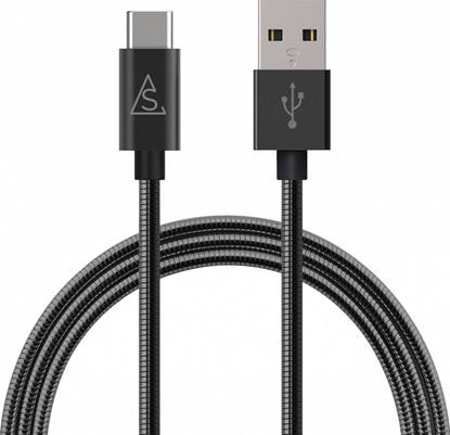 Изображение Kabel USB BlueLounge USB-A - USB-C 1 m Czarny (613361)