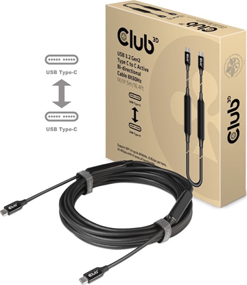 Изображение Kabel USB Club 3D USB-C - USB-C 5 m Czarny (CAC-1535)