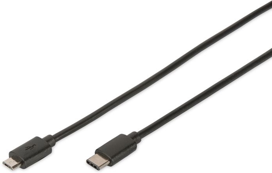 Изображение DIGITUS USB Type-C Anschlusskabel, C - mikro B St/St, 1.8m