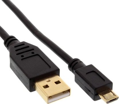 Attēls no Kabel USB InLine USB-A - 0.3 m Czarny (31703P)