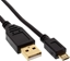 Attēls no Kabel USB InLine USB-A - 0.3 m Czarny (31703P)