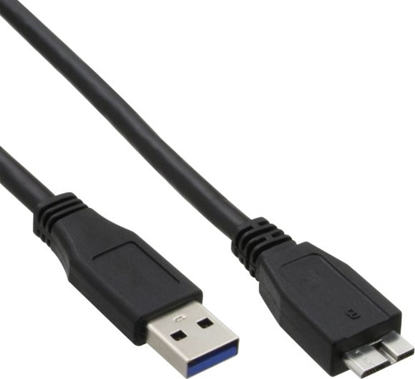 Attēls no Kabel USB InLine USB-A - micro-B 0.3 m Czarny (35403)