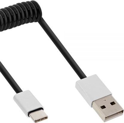 Attēls no Kabel USB InLine USB-A - USB-C 2 m Czarny (35872)