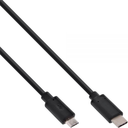 Attēls no Kabel USB InLine USB-C - microUSB 0.5 m Czarny (35746)