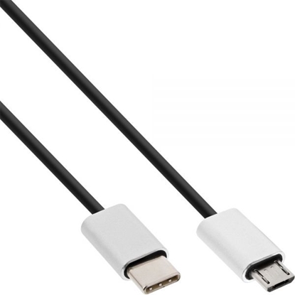 Attēls no Kabel USB InLine USB-C - microUSB 0.5 m Czarny (35846)