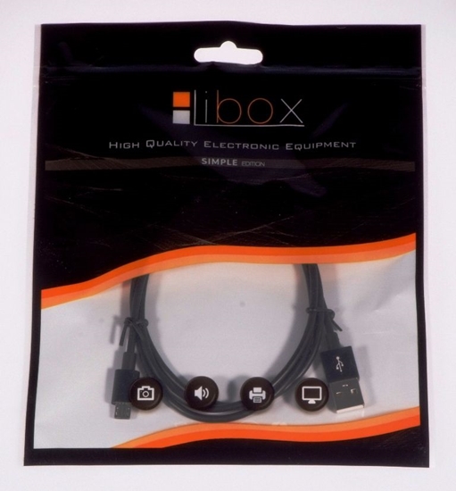 Изображение Kabel USB Libox USB-A - microUSB 1 m Czarny (LB0067C)