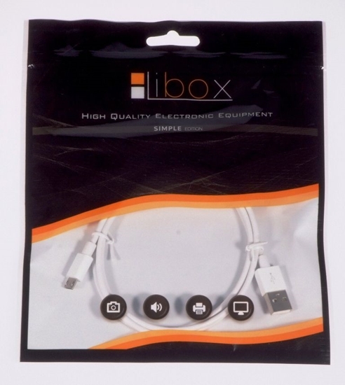 Picture of Kabel USB Libox USB-A - microUSB 1 m Biały (LB0067B)