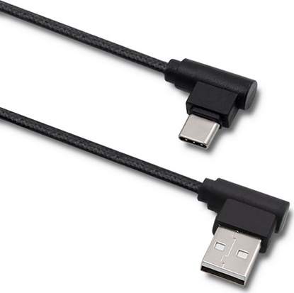 Attēls no Kabel USB Qoltec USB-A - USB-C 1 m Czarny (5901878504957)