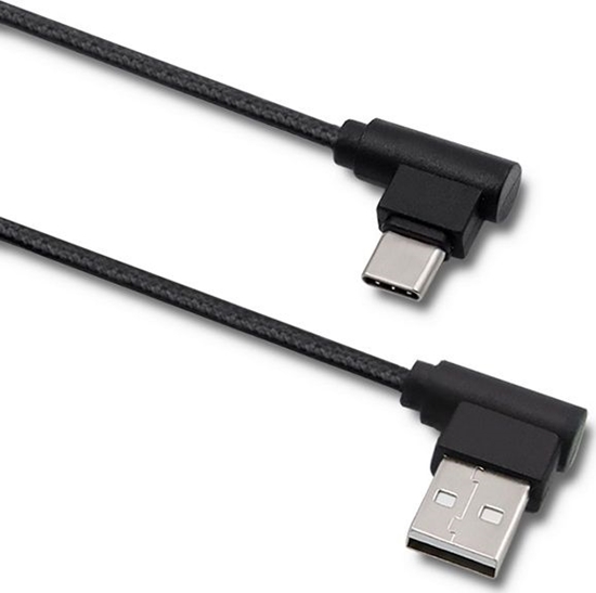 Изображение Kabel USB Qoltec USB-A - USB-C 1 m Czarny (5901878504957)