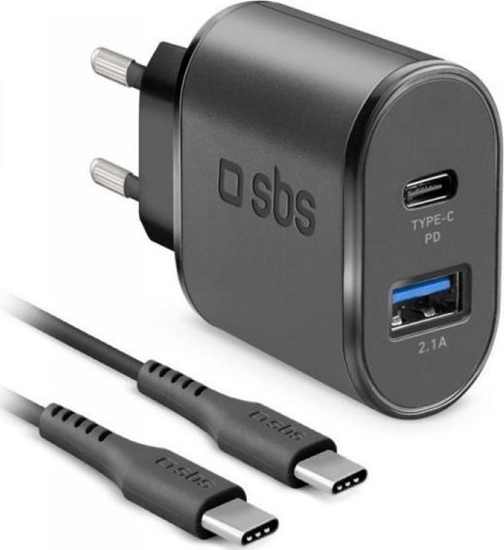 Picture of Ładowarka SBS Mobile 1x USB-A 1x USB-C 3 A (TEKITTRPDCCK)