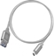 Изображение Kabel USB SilverStone USB-A - USB-C 0.5 m Srebrny (52034)