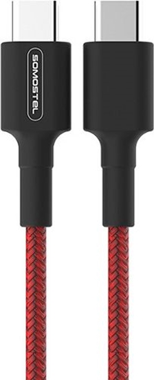 Изображение Kabel USB Somostel USB-C - USB-C 1 m Czerwony (28858)