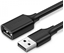 Attēls no Kabel USB Ugreen USB-A - USB-A 1.5 m Czarny (UGR396BLK)