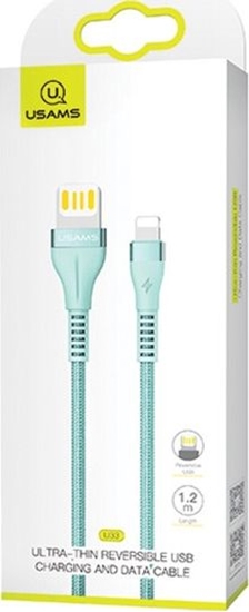 Picture of Kabel USB Usams USB-A - Lightning 1.2 m Niebieski (63781-uniw)